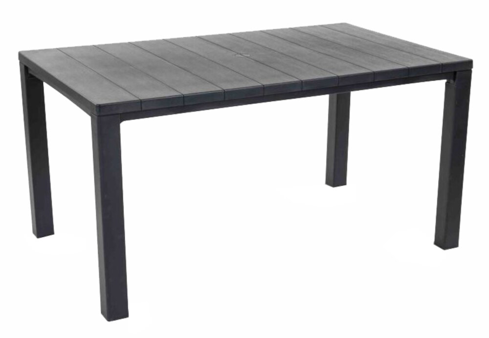 Stół ogrodowy KETER Julie 246186 Grafitowy na balkon taras ogród od 4 do 6 osób w kolorze grafitowym