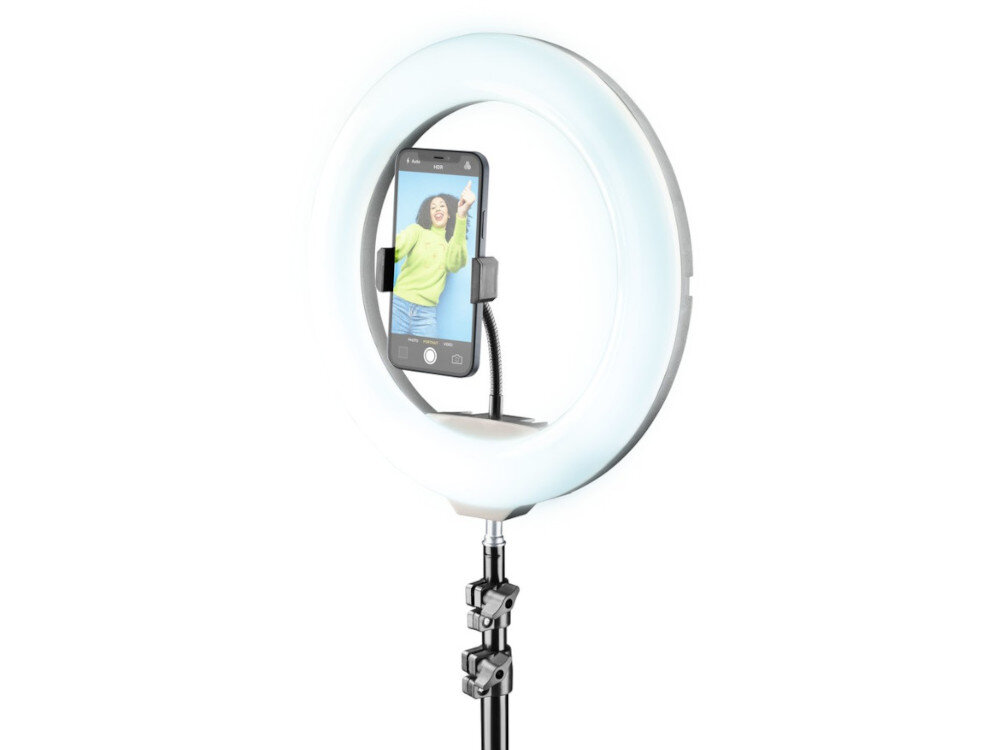 Lampa pierścieniowa CELLULARLINE Selfie Ring Pro 13-calowy świetlny pierścień pilota Jasność, kolor, atmosfera