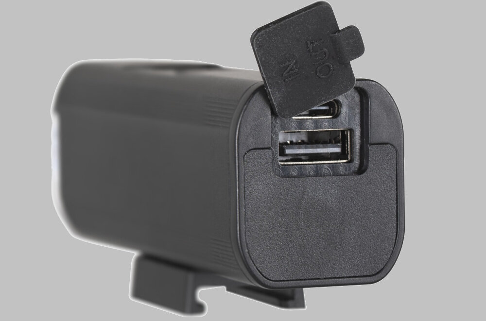 Lampka rowerowa VAYOX VA0071 wbudowany wskaznik mocy czas pracy informacja zasilanie