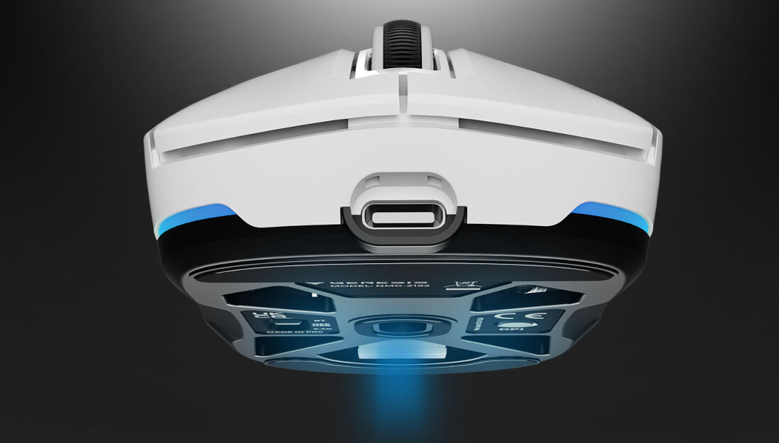 Mysz GENESIS Zircon 660 Biały sensor optyczny PAW3311 rozdzielczość do 12000 dpi świetne odwzorowanie ruchu