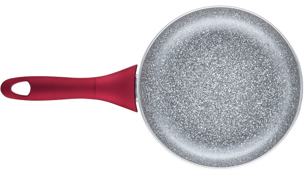 Patelnia AMBITION Jasper 24 cm wykonanie aluminium nieprzywierajaca powloka Qualum Basic Stone Edition