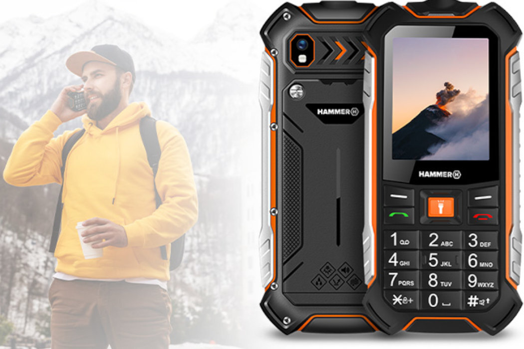 Telefon MYPHONE Hammer Boost LTE Czarny wytrzymałość pamięć funkcje prostota wodoodporność led aparat