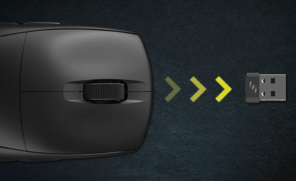 Mysz CORSAIR M75 Wireless RGB łączność bezprzewodowa sygnał Bluetooth bateria czas działania port