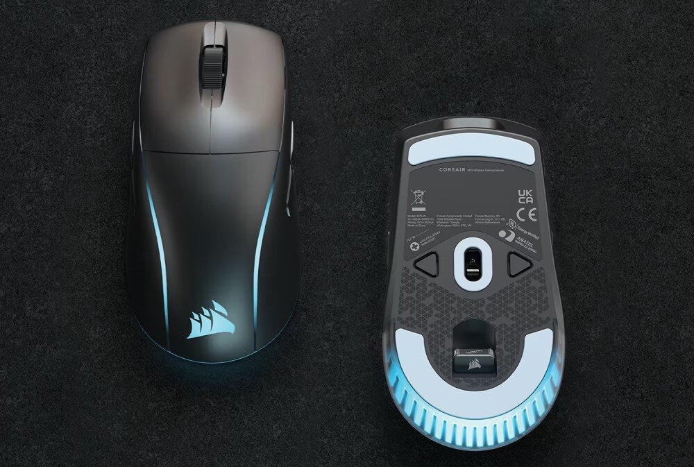 Mysz CORSAIR M75 Wireless RGB ślizgacze materiał wykonanie ruch