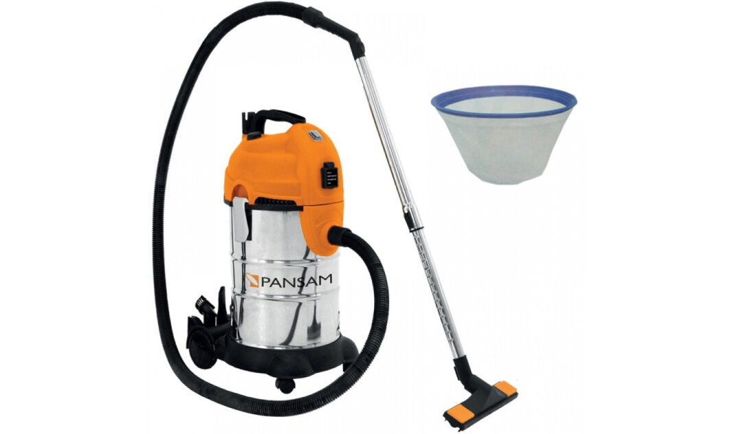 Odkurzacz PANSAM A063040 praca na sucho na mokro uzytkowanie utrzymanie porzadku silnik moc 1600 W zbiornik pojemnosc 30 l