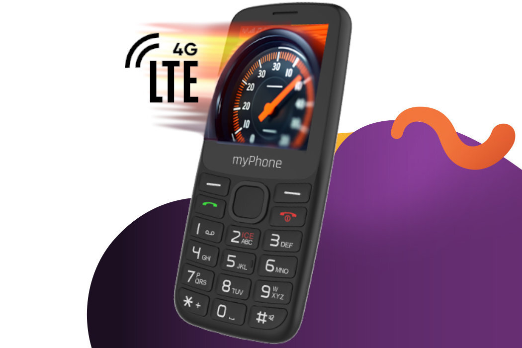 Telefon MYPHONE 6410 LTE Czarny skróty wygoda jakość wytrzymałość pomoc wyposażenie kontakty