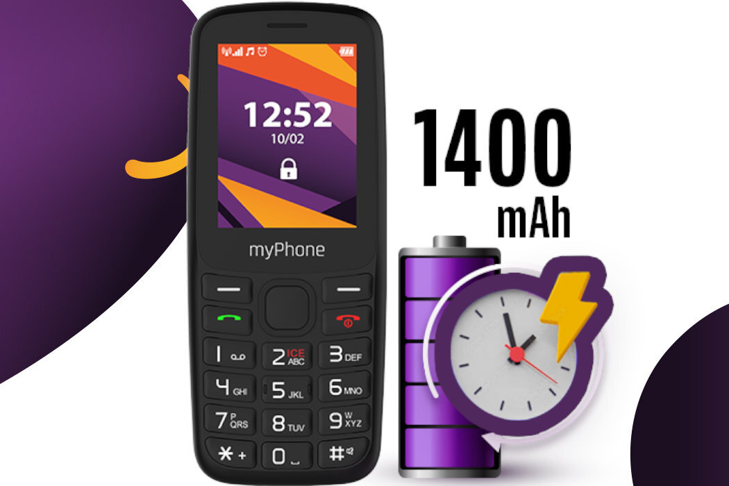 Telefon MYPHONE 6410 LTE Czarny skróty wygoda jakość wytrzymałość pomoc wyposażenie kontakty