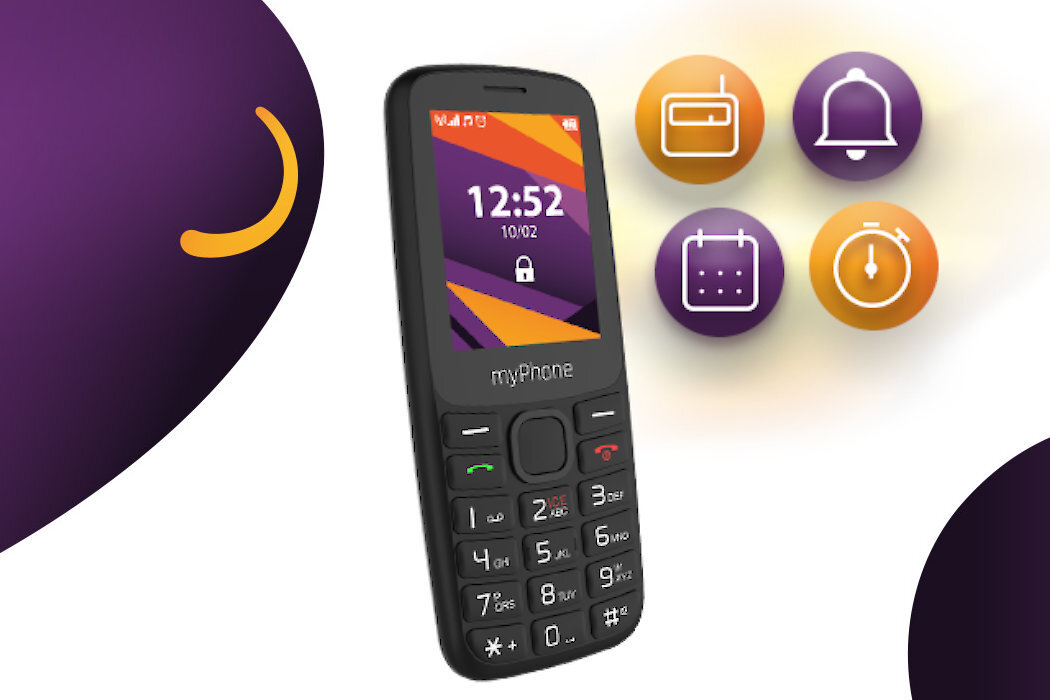 Telefon MYPHONE 6410 LTE Czarny skróty wygoda jakość wytrzymałość pomoc wyposażenie kontakty