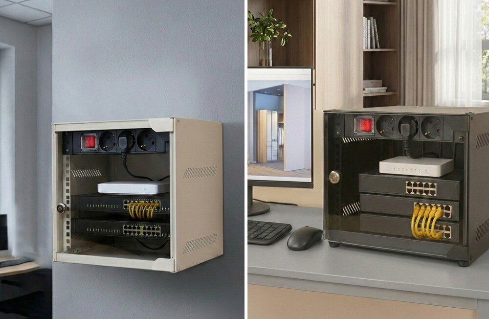 Listwa EXTRALINK EX.28839 Widok na górną część czarnej obudowy z zamontowanym systemem chłodzenia cieczą z trzema wentylatorami podświetlonymi na różowo i niebiesko