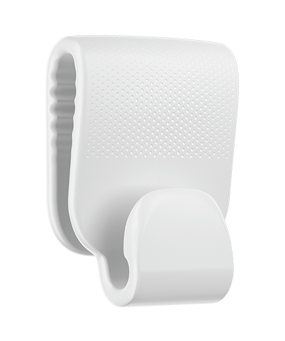 biały klips do paska