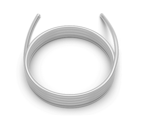 zwinięta silikonowa rurka