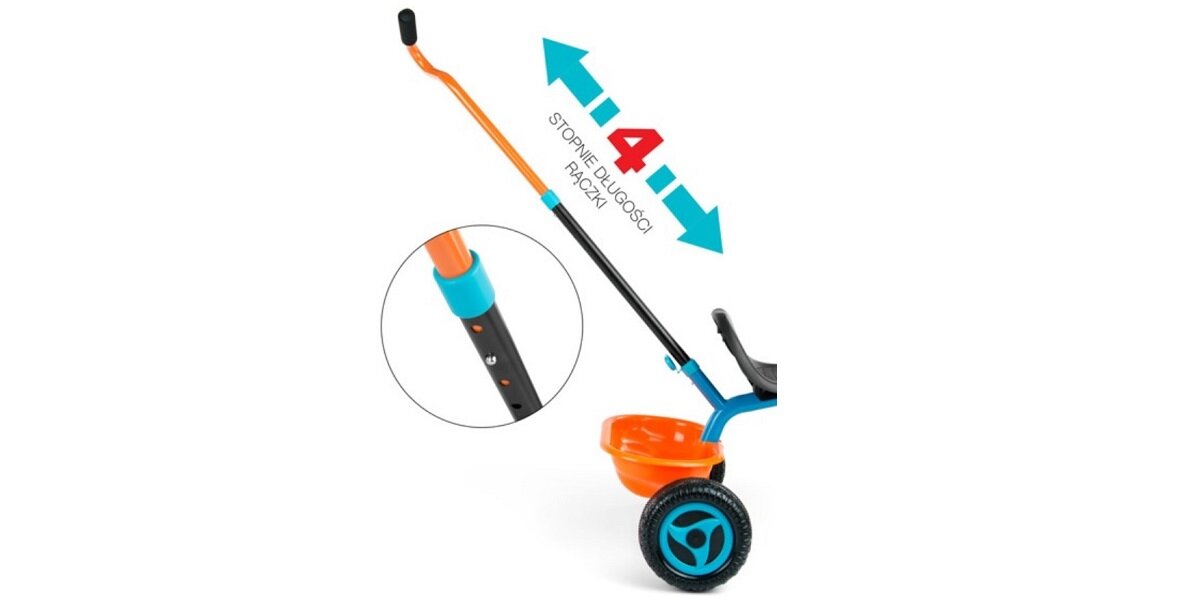 Trójkołowiec MILLY MALLY Turbo Dodatkowa rączka dla rodzina