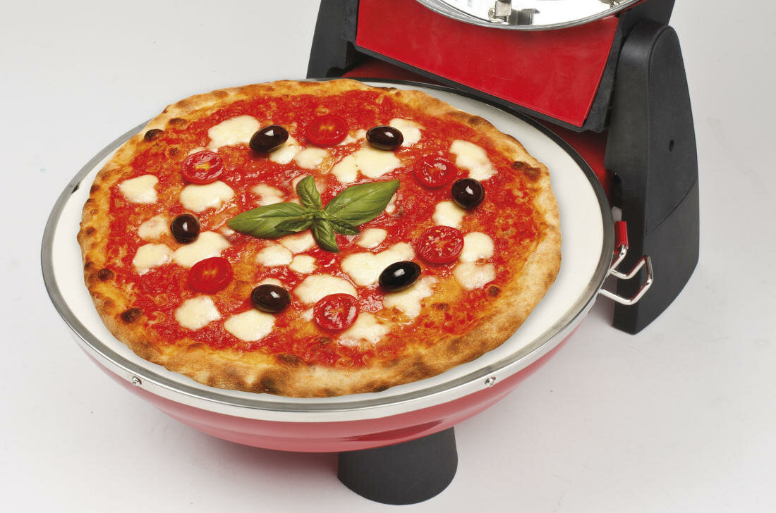 Piec do pizzy G3FERRARI G10006 srednica 33.5 cm Czarny 1200W srednica 33.5 cm Czerwony szybka pizza szybko gotowa