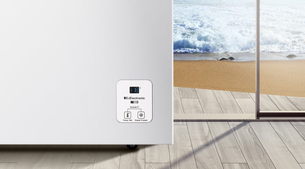 ZAMRAŻARKA HISENSE FC386D4AWLYE sterowanie elektroniczne temperatura regulacja panel