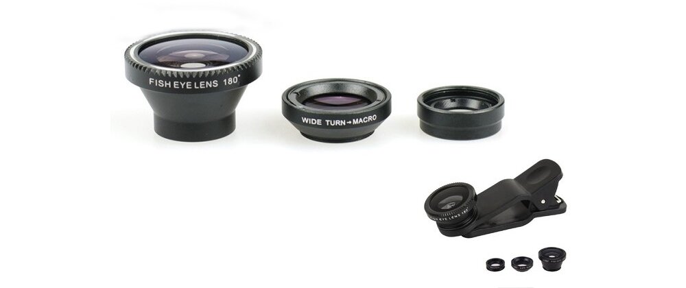 Obiektywy XREC 3w1 smartfon fotografia aparat soczewki klips zdjęcia