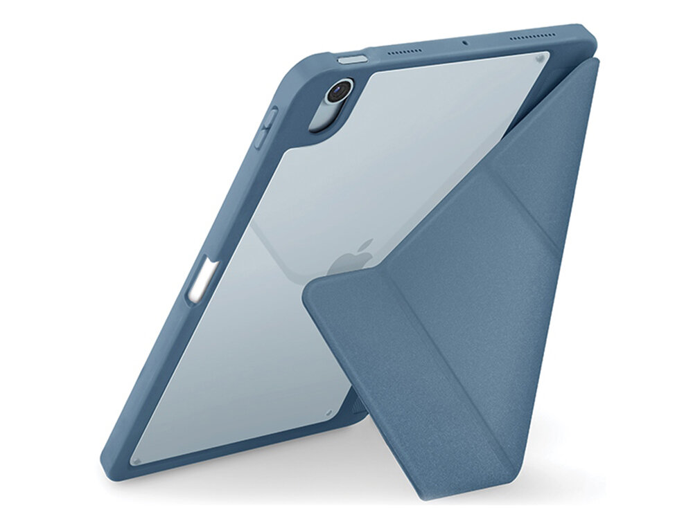 UNIQ Moven Składana klapka ustawienie urządzenia w różnych pozycjach iPada oglądania filmów, czytania lub prowadzenia rozmów Minimalistyczna forma - etui jako podpórka na tablet TPU poliwęglanu ochronę przed uderzeniami i zarysowaniami