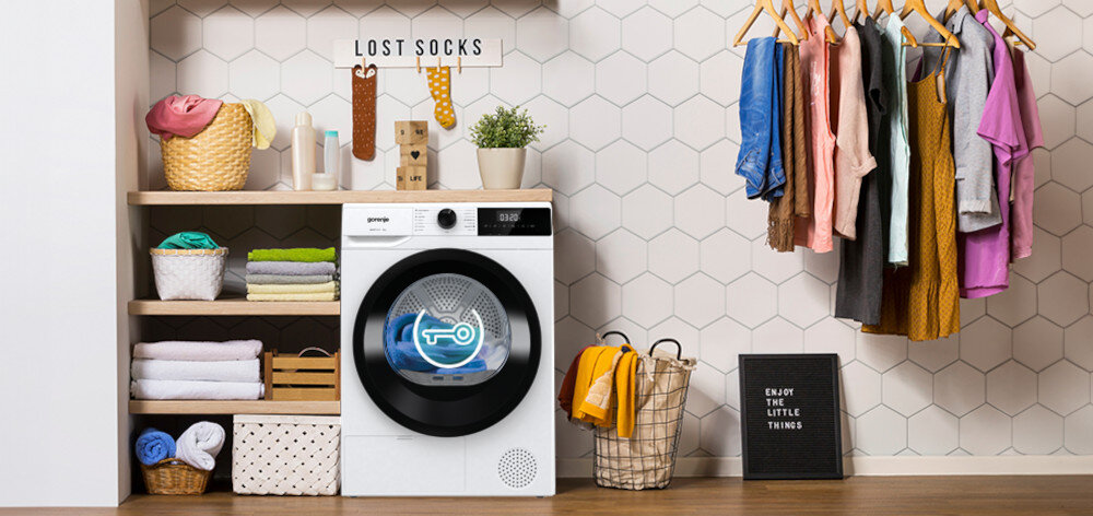 Suszarka GORENJE DHNE82 PL blokada ochrona dzieci zablokowanie panelu sterowania