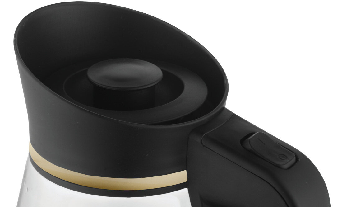 Czajnik PRIME3 SEK51GL wyprofilowany dzióbek Wskaźnik poziomu wody kontrola ilość wody konstrukcja podstawka miejsce kabel