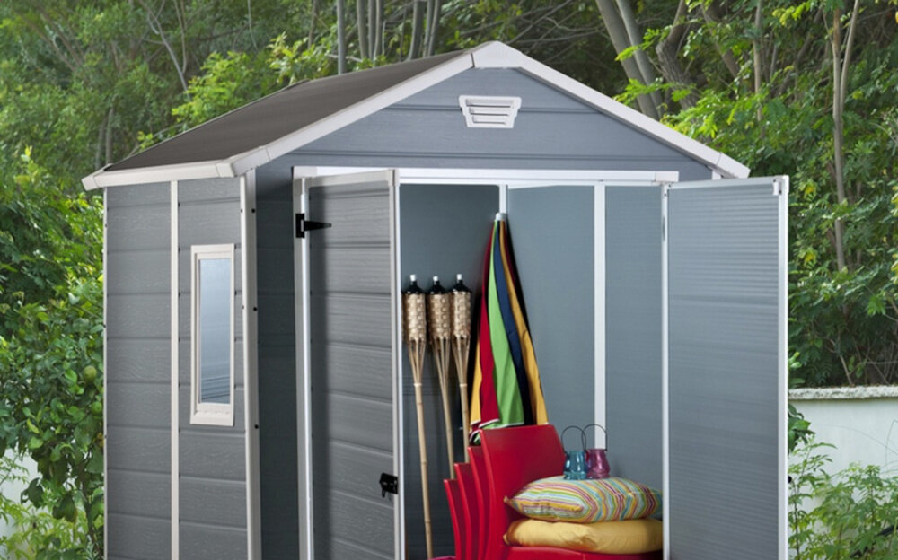 Domek narzędziowy KETER Manor 203521 Szaro-biały