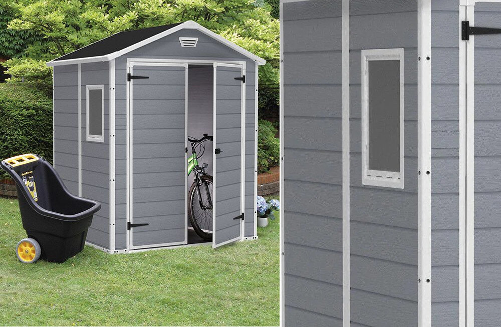 Domek narzędziowy KETER Manor 203521 Szaro-biały