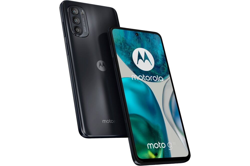 Smartfon MOTOROLA Moto G52 ekran bateria aparat procesor ram pamięć pojemność rozdzielczość zdjęcia filmy opis dane cechy blokady system łączność wifi bluetooth obudowa szkło odporność porty muzyka transfer sieć przekątna matryca waga czujniki