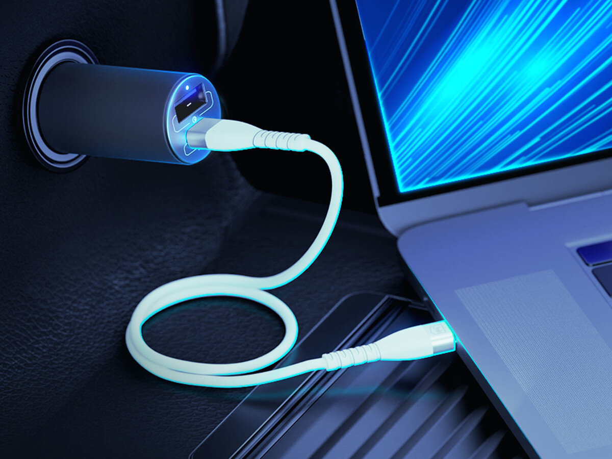 Ładowarka samochodowa 3MK Hyper Car Charger 100W Czarny swiatlo led