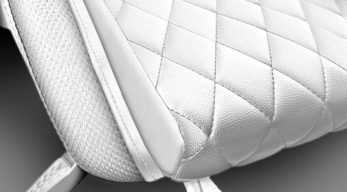 Fotel COBRA WS8153 RGB + BT głośniki Biały  skóra ekologiczna