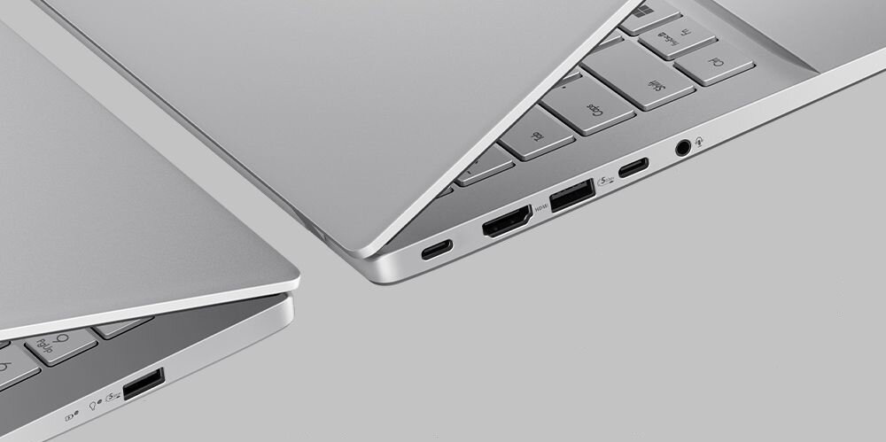 Laptop ASUS VivoBook S 16 pokazany bokiem ukazujący złącza. - łączność HDMI USB-A USB Type-C 