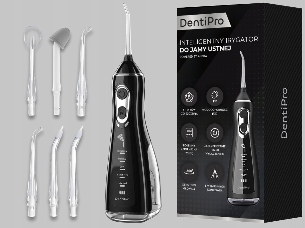 Irygator ALPHA DentiPro SWF-06 pojemny akumlator, bez kabla, cicha praca