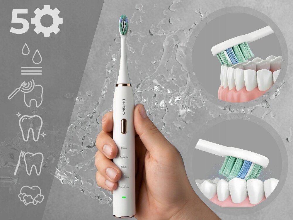 Szczoteczka soniczna ALPHA DentiPro STB-05 Biały