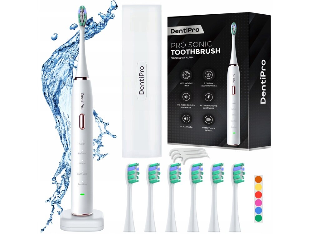 Szczoteczka soniczna ALPHA DentiPro STB-05 Biały