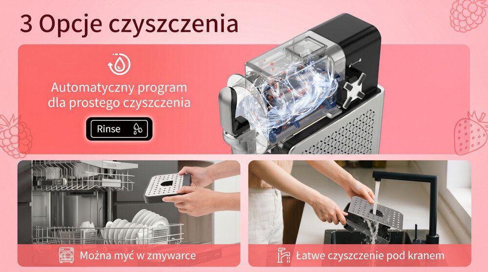 Maszynka do slushy i lodów granitor GÖTZE & JENSEN GR700S program płukania łatwe czyszczenie można myć w zmywarce można myć pod kranem