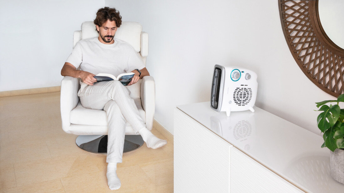 Termowentylator CECOTEC ReadyWarm 2070 Max Dual 08284 wygląd design tło prezentacja wizualizacja Komfort cieplny na co dzień