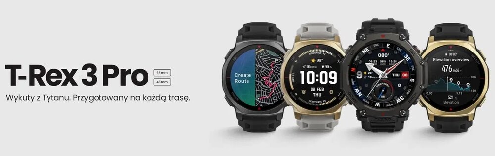Smartwatch AMAZFIT T-Rex 3 Pro   kv lifestyle początek opisu sekcja nagłówkowa