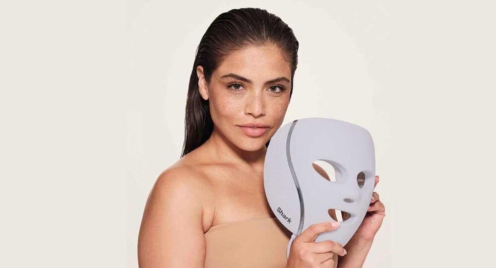 Maska LED SHARK FW312EU Cryo Glow Różowy technologia iQLED, 160 diod LED, równomierne dostarczanie energii