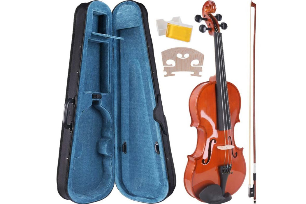Skrzypce NN 3/4 Ciemne drewno wyposażenie smyczek klafonia futerał nauka początkujący profesjonalny wytrzymałe klasyczne