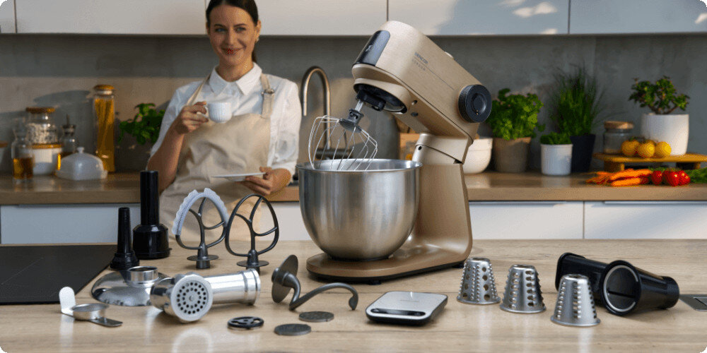 Robot kuchenny planetarny SENCOR STM 7630R zestaw akcesoria komplet wyposażenie