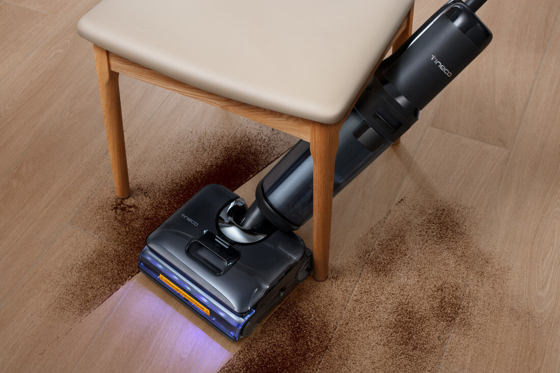 Odkurzacz TINECO Floor One S7 Stretch Steam Plus Skuteczna para bez chemii tłuste plamy, błoto i ślady po zwierzętach higiena dezynfekcja bezpieczne rozwiązanie 