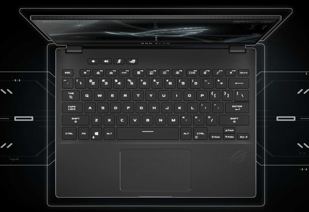 Laptop ASUS Rog Flow X13 GV301 - Klawiatura