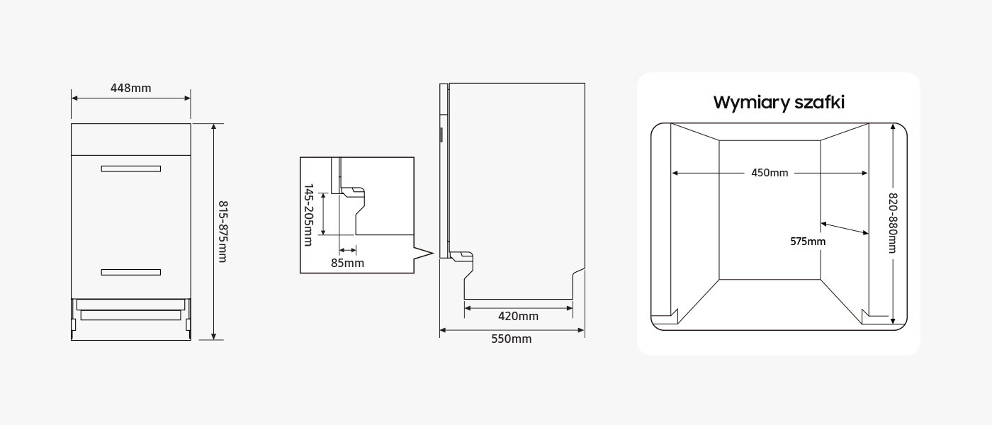 zmywarka do zabudowy dw50dg431b00et wymiary urządzenia i zabudowy zmywarka do zabudowy dw50dg431b00et wymiary urządzenia i zabudowy