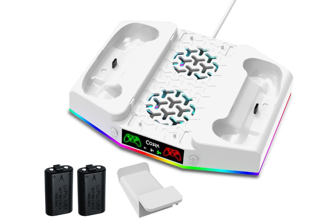 Podstawka chłodząca COBRA CR2XBSWH Czarny zabawa gaming konsola ładowanie chłodzenie prędkość