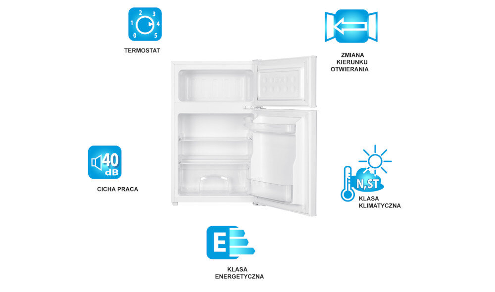 LODÓWKA LIN LI-EF2-11 BIAŁA pojemność rozmiar wymiar klasa wnętrze