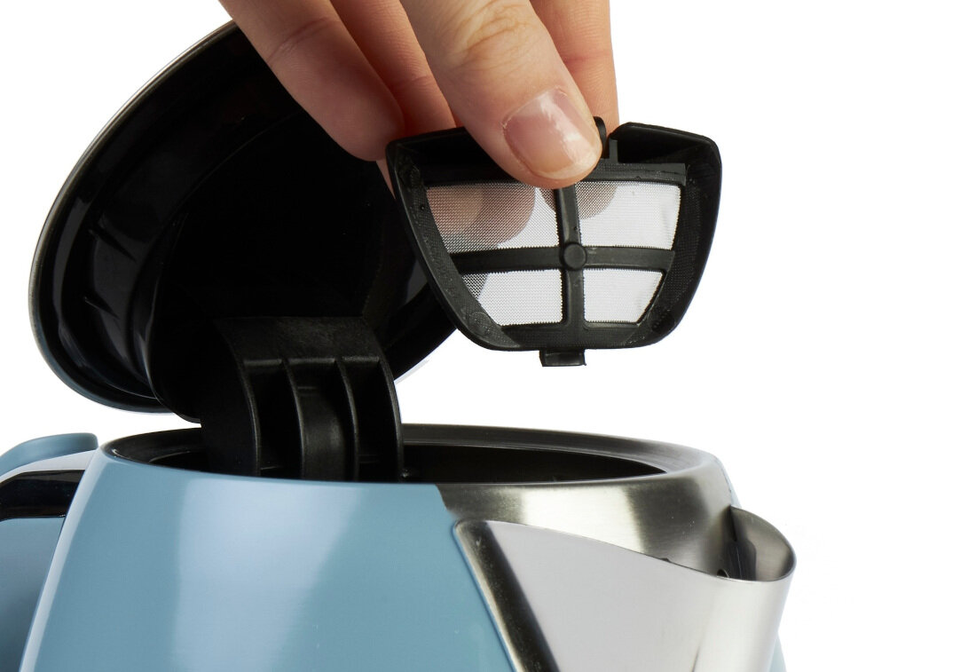 Czajnik HADEN Brighton HAD211842 Niebieski Bezpieczeństwo na co dzień automatyczne wyłączanie zabezpieczenie przed prac ochrona spoój Filtr antywapienny