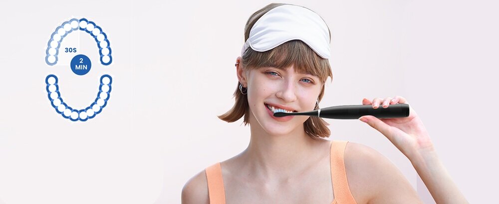 Szczoteczka soniczna OCLEAN Flow S Biały ergonomiczny kształt, komfortowe użytkowanie, wygodny i solidny chwyt