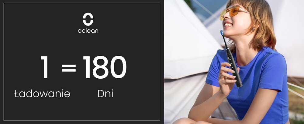 Szczoteczka soniczna OCLEAN Flow S Biały bardzo pojemna bateria, ładowanie USB-C