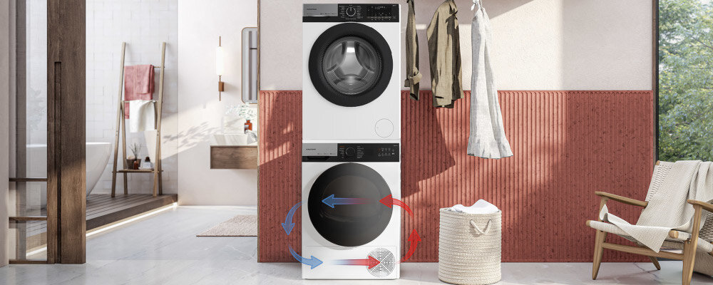 Suszarka GRUNDIG GT76824WBPB lacznik mniej miejsca