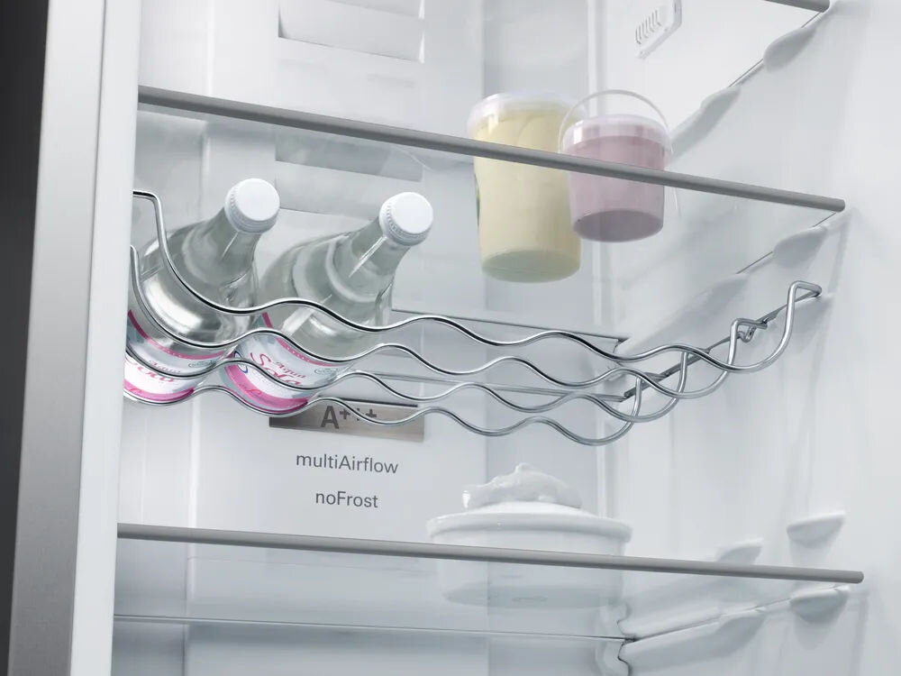 Lodówka SIEMENS KG39NSBBF No Frost 203cm Czarne szkło stelaż na butelki