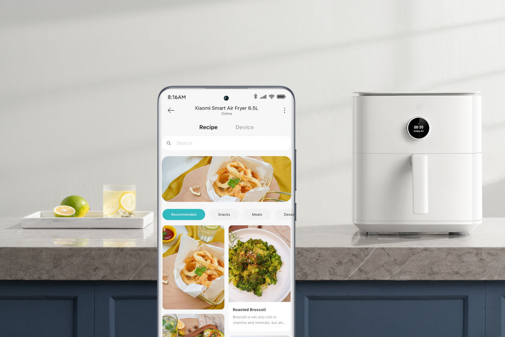 Frytkownica beztłuszczowa XIAOMI Mi Smart MAF10 Air Fryer (Wi-Fi) aplikacja planowanie przepisy