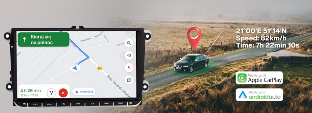 Radio samochodowe VORDON VW-910S  - gps