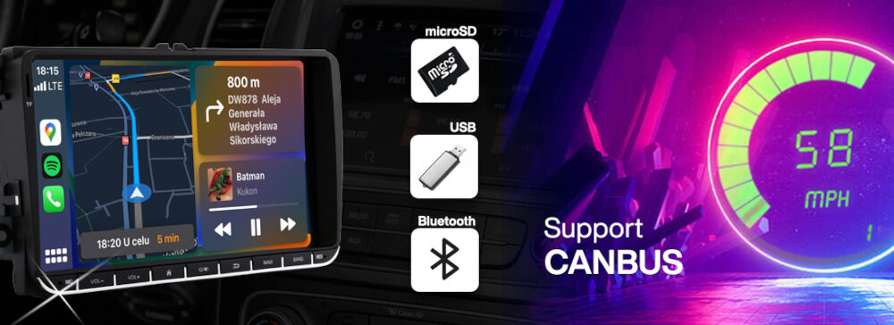 Radio samochodowe VORDON VW-910S  - canbus